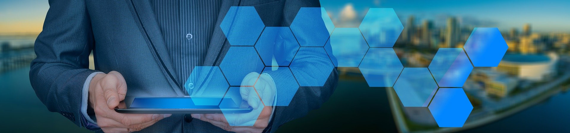 Geschäftsmann beim Netzwerken